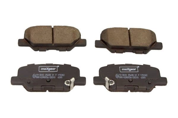 set placute frana,frana disc MAXGEAR 19-3043