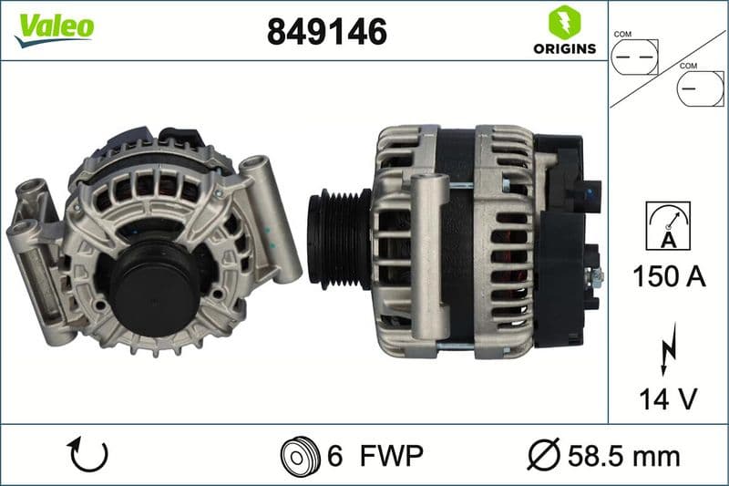 Generator / Alternator VALEO 849146