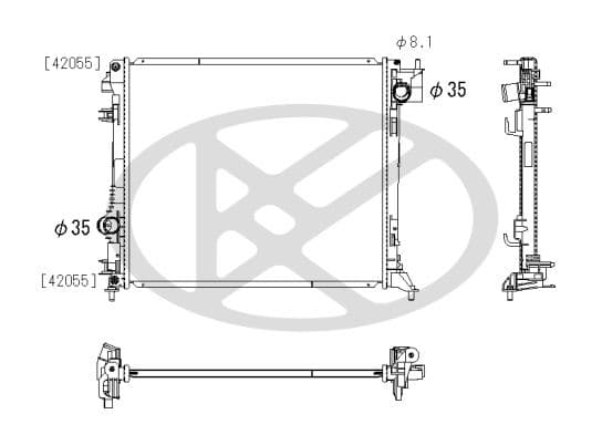 Radiator, racire motor KOYORAD PL023500