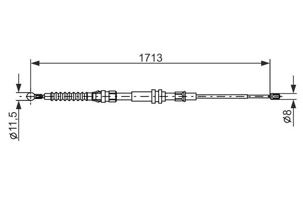Cablu, frana de parcare BOSCH 1 987 477 203