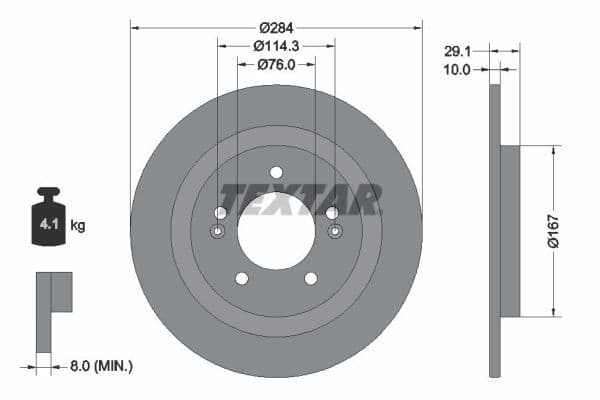 Disc frana TEXTAR PRO 92352503