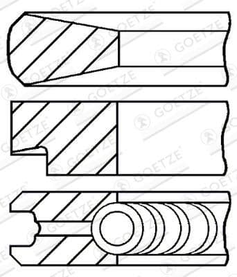 Set segmenti piston GOETZE ENGINE 08-244500-00