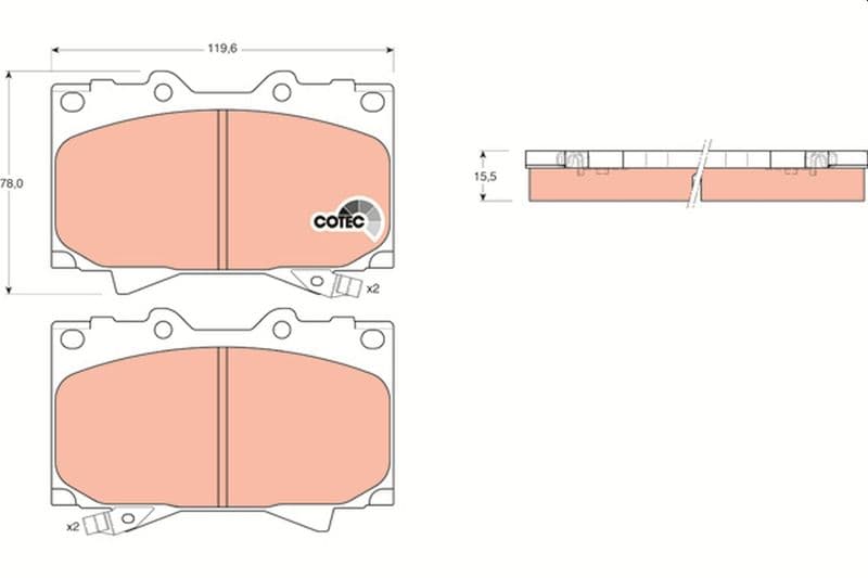 set placute frana,frana disc TRW COTEC GDB3197