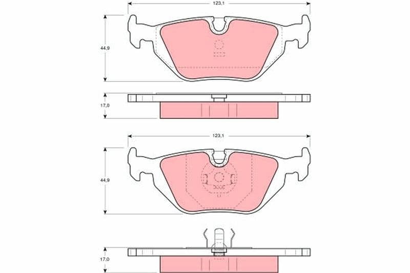 set placute frana,frana disc TRW COTEC GDB1189