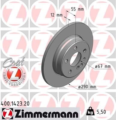 Disc frana ZIMMERMANN COAT Z 400.1423.20