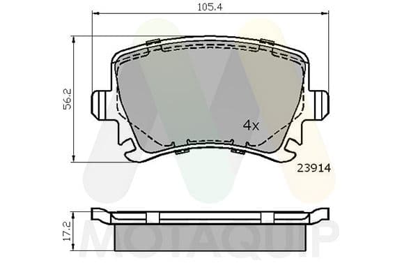 set placute frana,frana disc MOTAQUIP LVXL1141