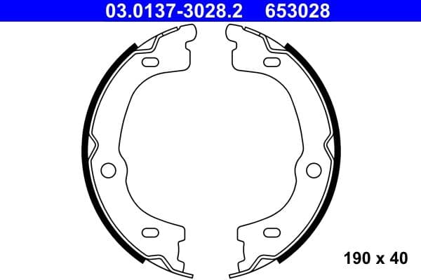 Set saboti frana, frana de mana ATE 03.0137-3028.2