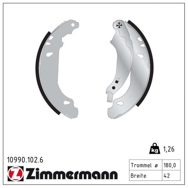Set saboti frana ZIMMERMANN 10990.102.6