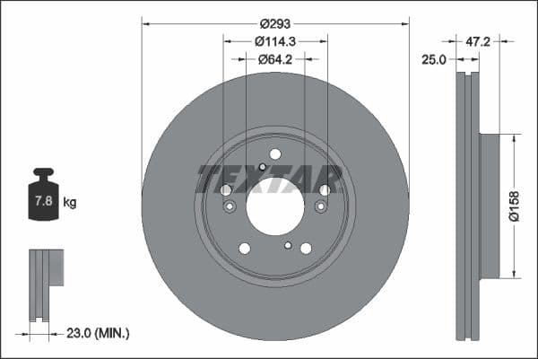 Disc frana TEXTAR PRO 92321303