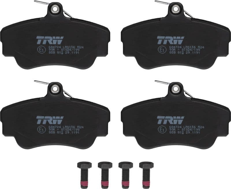 set placute frana,frana disc TRW GDB812