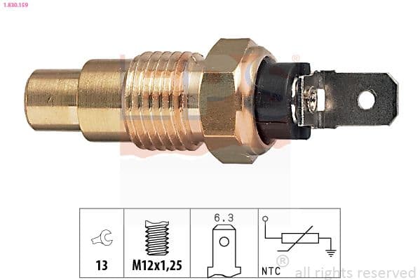 senzor,temperatura lichid de racire EPS Made in Italy - OE Equivalent 1.830.159
