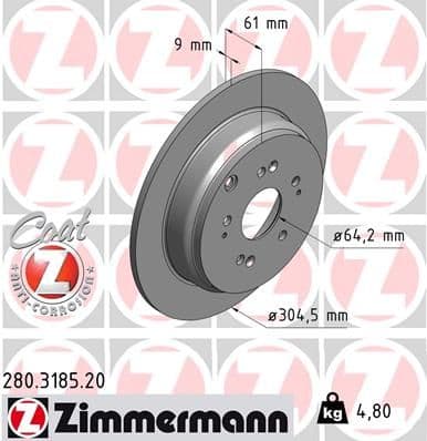 Disc frana ZIMMERMANN COAT Z 280.3185.20
