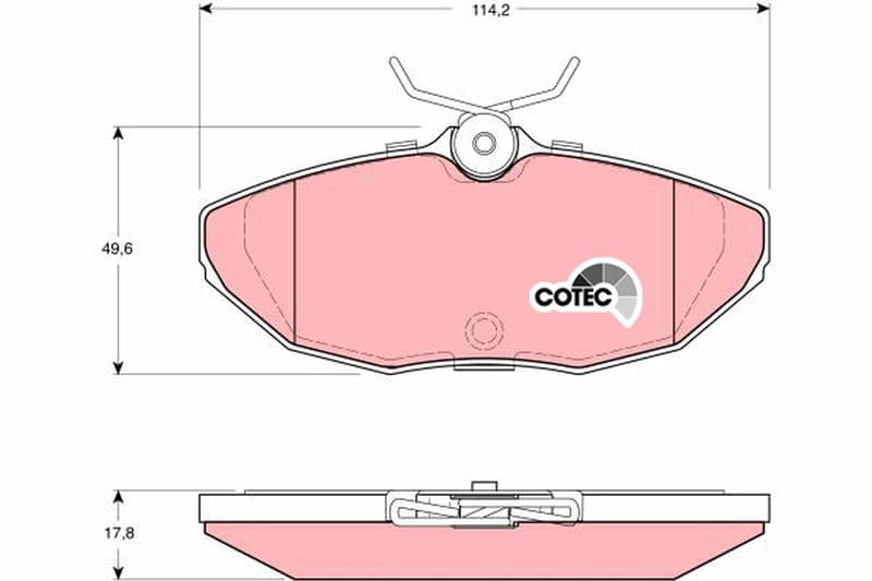 set placute frana,frana disc TRW COTEC GDB1398