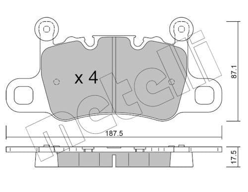 set placute frana,frana disc METELLI 22-1417-0