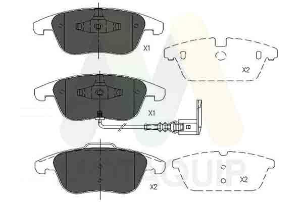 set placute frana,frana disc MOTAQUIP LVXL1405