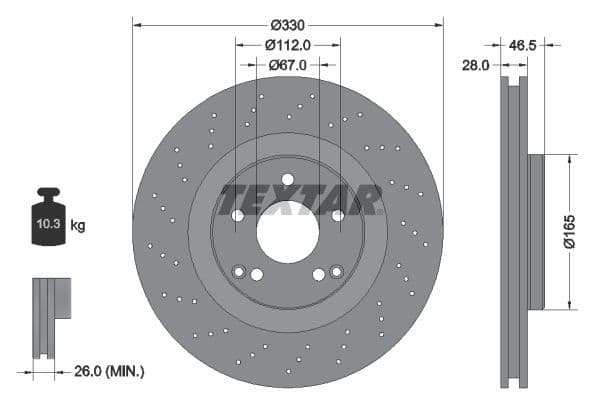 Disc frana TEXTAR 92119803