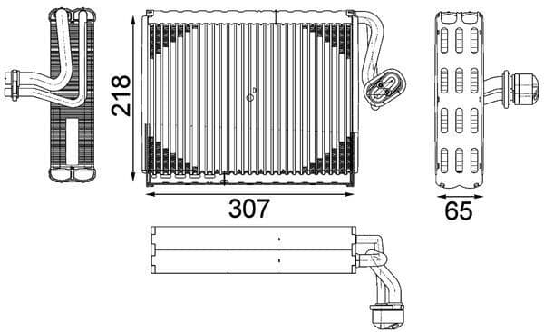 Evaporator, aer conditionat MAHLE BEHR *** PREMIUM LINE *** AE 122 000P