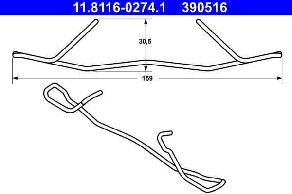 Arc, etrier frana ATE 11.8116-0274.1