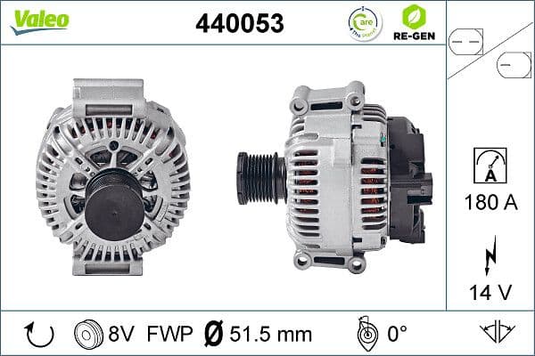 Generator / Alternator VALEO RE-GEN REMANUFACTURED 440053