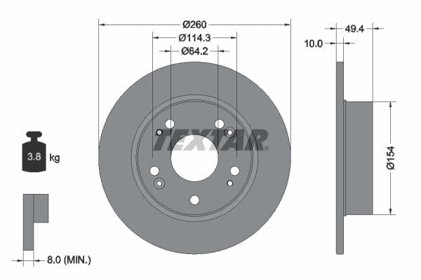 Disc frana TEXTAR PRO 92144603