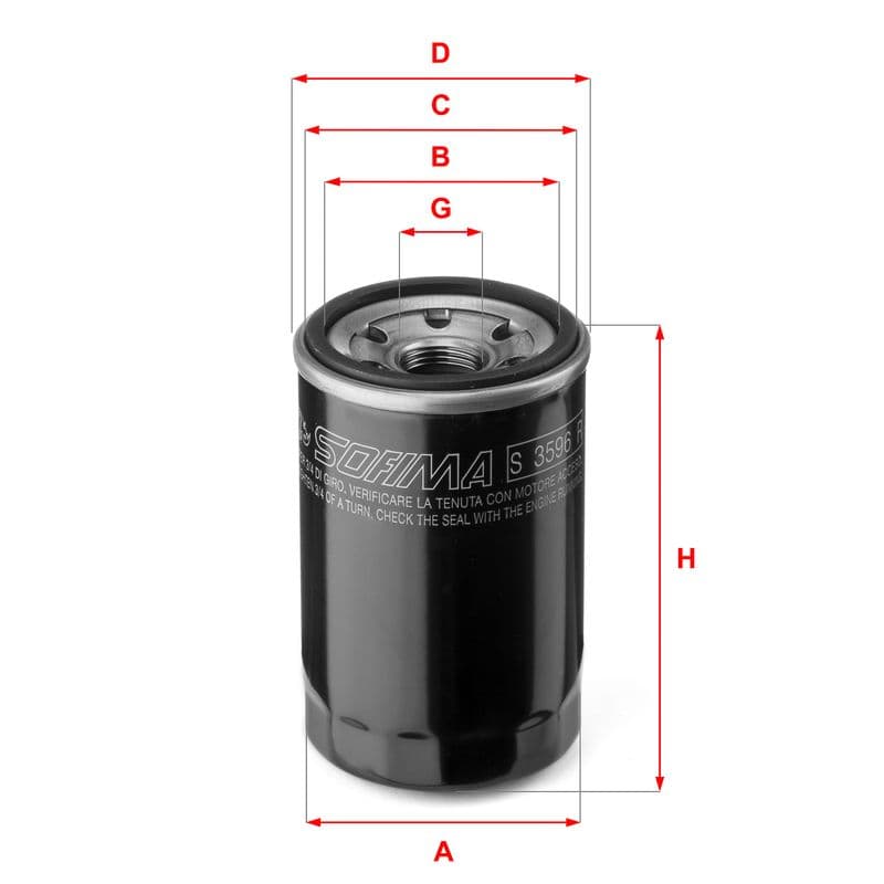 Filtru ulei SOFIMA S 3596 R