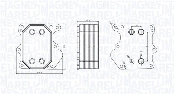 Radiator ulei, ulei motor MAGNETI MARELLI 350300000500