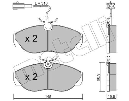 set placute frana,frana disc METELLI 22-0154-1