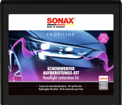 Kit restaurare faruri SONAX PROFILINE Headlight Restoration Kit 04056410