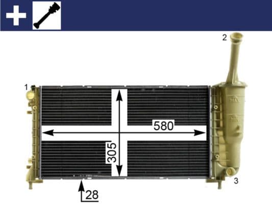 Radiator, racire motor MAHLE BEHR CR 2010 000S