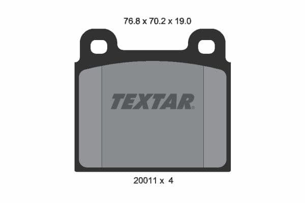 set placute frana,frana disc TEXTAR 2001104