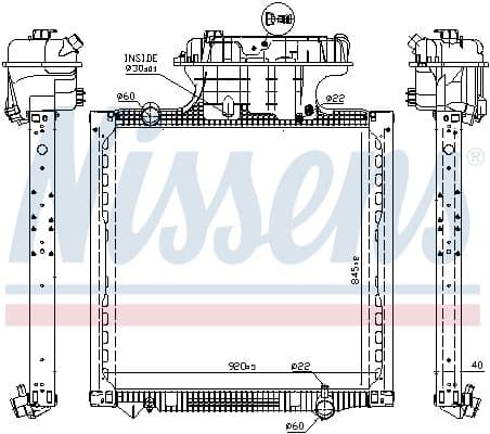 Radiator, racire motor NISSENS 628757