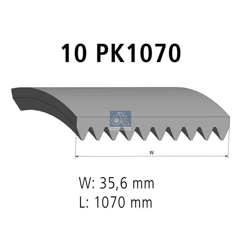 Curea transmisie cu caneluri DT Spare Parts 2.15410