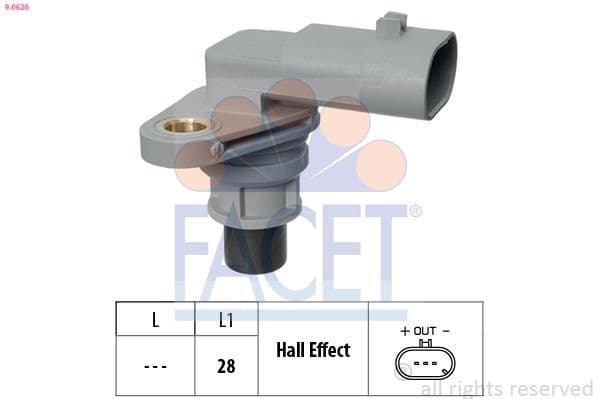 senzor,pozitie ax cu came FACET Made in Italy - OE Equivalent 9.0626