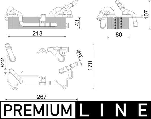Radiator racire ulei, cutie de viteze automata MAHLE BEHR *** PREMIUM LINE *** CLC 284 000P