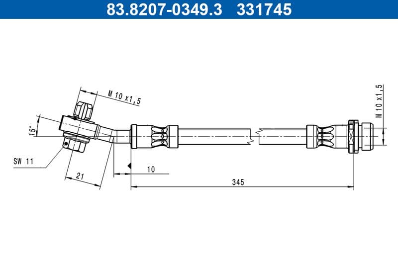 Furtun frana ATE 83.8207-0349.3
