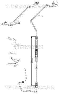 Furtun hidraulic, sistem de directie TRISCAN 8516 16018