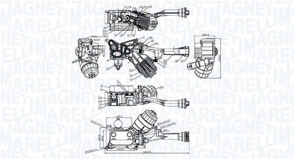 Radiator ulei, ulei motor MAGNETI MARELLI 350300006500
