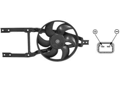 Ventilator, radiator VAN WEZEL 1758746