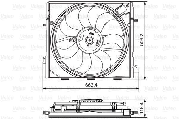 Ventilator, radiator VALEO 696873