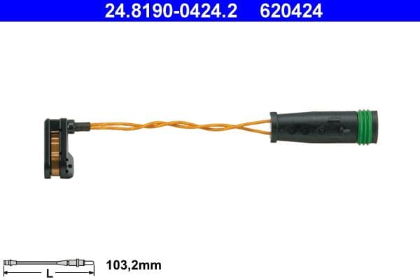 senzor de avertizare,uzura placute de frana ATE 24.8190-0424.2