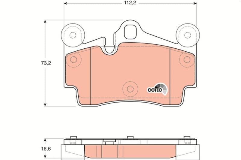 set placute frana,frana disc TRW COTEC GDB1653