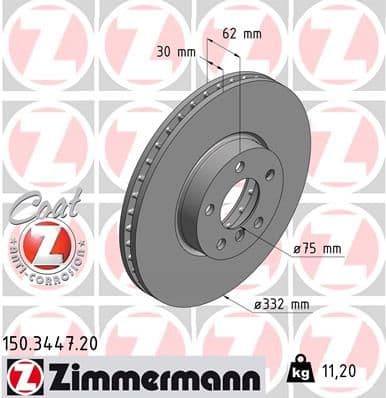 Disc frana ZIMMERMANN COAT Z 150.3447.20