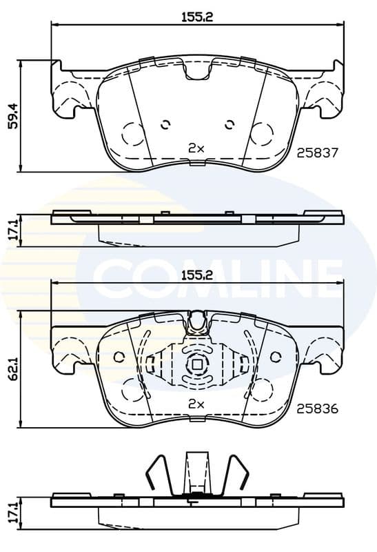 set placute frana,frana disc COMLINE CBP02246