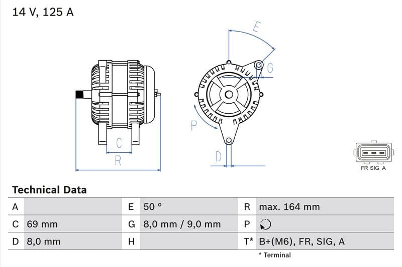 Generator / Alternator BOSCH 0 986 049 181