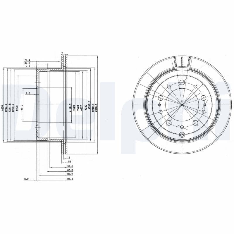 Disc frana DELPHI BG3534