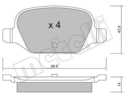 set placute frana,frana disc METELLI 22-0324-0