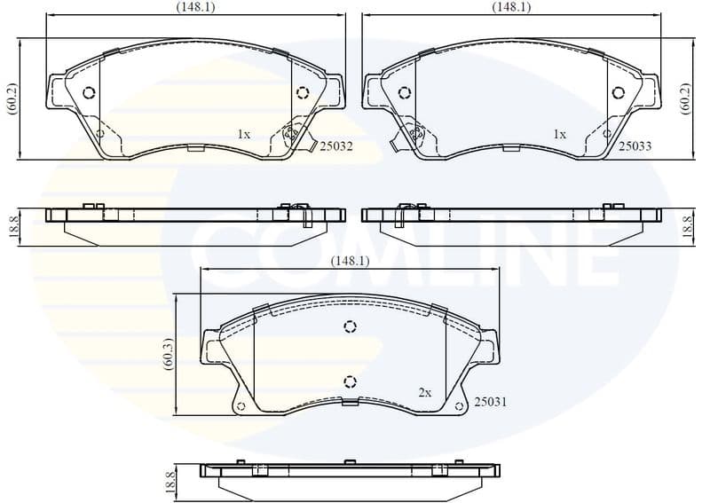 set placute frana,frana disc COMLINE CBP32038