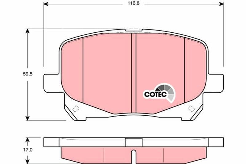 set placute frana,frana disc TRW COTEC GDB3248