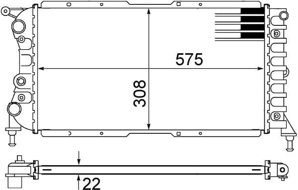 Radiator, racire motor MAHLE BEHR CR 1441 000S
