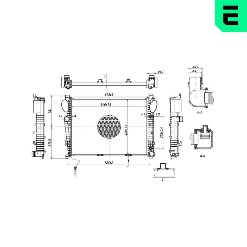 Radiator, racire motor ERA 673090
